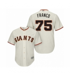 Youth San Francisco Giants #75 Enderson Franco Authentic Cream Home Cool Base Baseball Player Jersey Youth San Francisco Giants #75 Enderson Franco Authentic Cream Home Cool Base Baseball Player Jersey