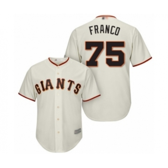 Youth San Francisco Giants #75 Enderson Franco Authentic Cream Home Cool Base Baseball Player Jersey Youth San Francisco Giants #75 Enderson Franco Authentic Cream Home Cool Base Baseball Player Jersey