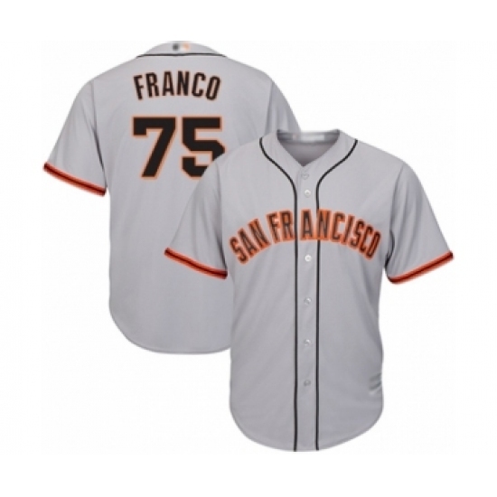 Youth San Francisco Giants #75 Enderson Franco Authentic Grey Road Cool Base Baseball Player Jersey Youth San Francisco Giants #75 Enderson Franco Authentic Grey Road Cool Base Baseball Player Jersey