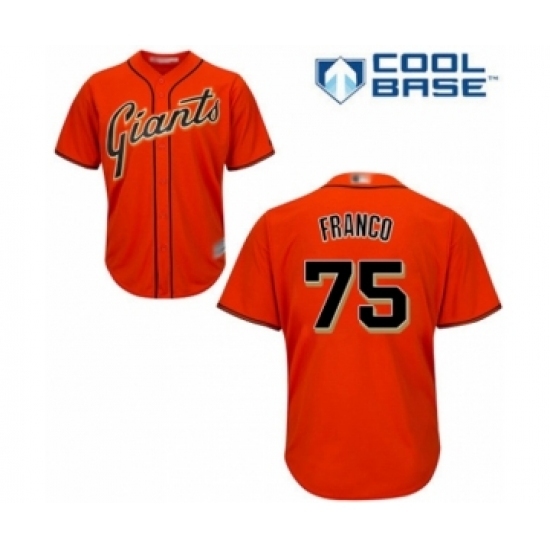 Youth San Francisco Giants #75 Enderson Franco Authentic Orange Alternate Cool Base Baseball Player Jersey Youth San Francisco Giants #75 Enderson Franco Authentic Orange Alternate Cool Base Baseball Player Jersey