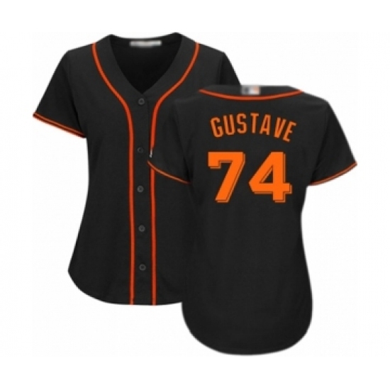 Women's San Francisco Giants #74 Jandel Gustave Authentic Black Alternate Cool Base Baseball Player Jersey Women's San Francisco Giants #74 Jandel Gustave Authentic Black Alternate Cool Base Baseball Player Jersey