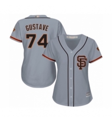 Women's San Francisco Giants #74 Jandel Gustave Authentic Grey Road 2 Cool Base Baseball Player Jersey Women's San Francisco Giants #74 Jandel Gustave Authentic Grey Road 2 Cool Base Baseball Player Jersey