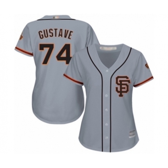 Women's San Francisco Giants #74 Jandel Gustave Authentic Grey Road 2 Cool Base Baseball Player Jersey Women's San Francisco Giants #74 Jandel Gustave Authentic Grey Road 2 Cool Base Baseball Player Jersey