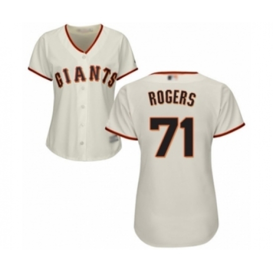 Women's San Francisco Giants #71 Tyler Rogers Authentic Cream Home Cool Base Baseball Player Jersey Women's San Francisco Giants #71 Tyler Rogers Authentic Cream Home Cool Base Baseball Player Jersey