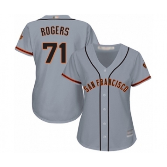 Women's San Francisco Giants #71 Tyler Rogers Authentic Grey Road Cool Base Baseball Player Jersey Women's San Francisco Giants #71 Tyler Rogers Authentic Grey Road Cool Base Baseball Player Jersey