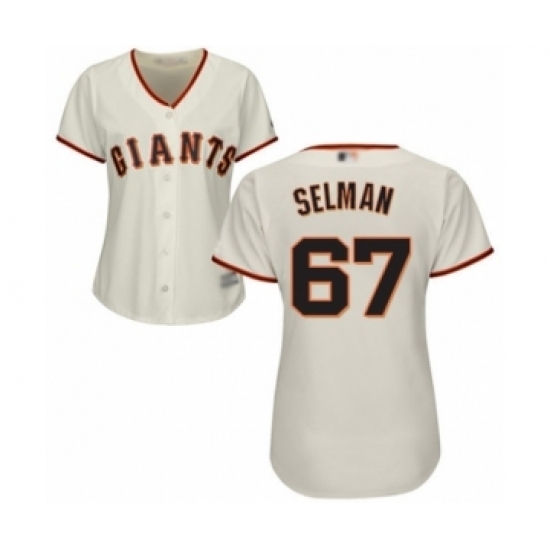 Women's San Francisco Giants #67 Sam Selman Authentic Cream Home Cool Base Baseball Player Jersey Women's San Francisco Giants #67 Sam Selman Authentic Cream Home Cool Base Baseball Player Jersey