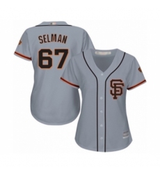 Women's San Francisco Giants #67 Sam Selman Authentic Grey Road 2 Cool Base Baseball Player Jersey Women's San Francisco Giants #67 Sam Selman Authentic Grey Road 2 Cool Base Baseball Player Jersey