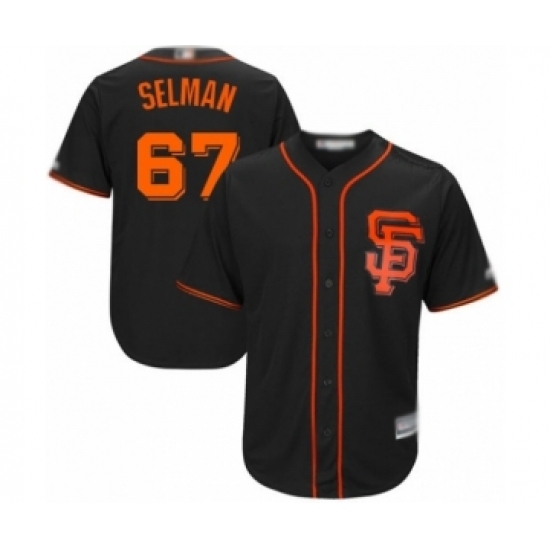 Youth San Francisco Giants #67 Sam Selman Authentic Black Alternate Cool Base Baseball Player Jersey Youth San Francisco Giants #67 Sam Selman Authentic Black Alternate Cool Base Baseball Player Jersey