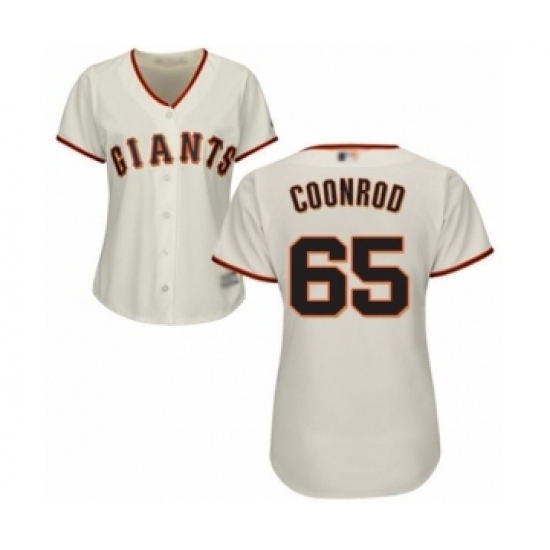 Women's San Francisco Giants #65 Sam Coonrod Authentic Cream Home Cool Base Baseball Player Jersey Women's San Francisco Giants #65 Sam Coonrod Authentic Cream Home Cool Base Baseball Player Jersey