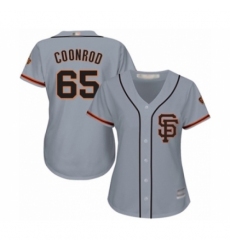Women's San Francisco Giants #65 Sam Coonrod Authentic Grey Road 2 Cool Base Baseball Player Jersey Women's San Francisco Giants #65 Sam Coonrod Authentic Grey Road 2 Cool Base Baseball Player Jersey