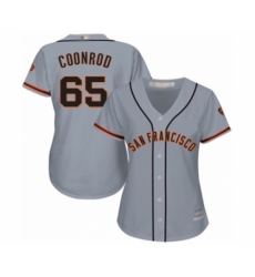 Women's San Francisco Giants #65 Sam Coonrod Authentic Grey Road Cool Base Baseball Player Jersey Women's San Francisco Giants #65 Sam Coonrod Authentic Grey Road Cool Base Baseball Player Jersey