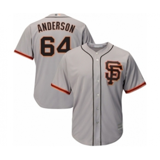 Men's San Francisco Giants #64 Shaun Anderson Grey Alternate Flex Base Authentic Collection Baseball Player Jersey Men's San Francisco Giants #64 Shaun Anderson Grey Alternate Flex Base Authentic Collection Baseball Player Jersey
