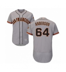 Men's San Francisco Giants #64 Shaun Anderson Grey Road Flex Base Authentic Collection Baseball Player Jersey Men's San Francisco Giants #64 Shaun Anderson Grey Road Flex Base Authentic Collection Baseball Player Jersey