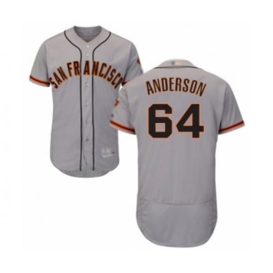Men's San Francisco Giants #64 Shaun Anderson Grey Road Flex Base Authentic Collection Baseball Player Jersey Men's San Francisco Giants #64 Shaun Anderson Grey Road Flex Base Authentic Collection Baseball Player Jersey