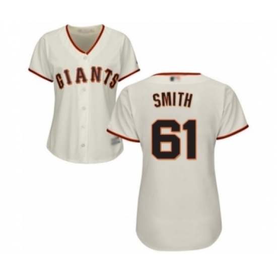 Women's San Francisco Giants #61 Burch Smith Authentic Cream Home Cool Base Baseball Player Jersey Women's San Francisco Giants #61 Burch Smith Authentic Cream Home Cool Base Baseball Player Jersey