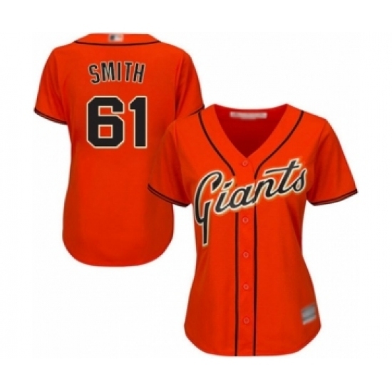Women's San Francisco Giants #61 Burch Smith Authentic Orange Alternate Cool Base Baseball Player Jersey Women's San Francisco Giants #61 Burch Smith Authentic Orange Alternate Cool Base Baseball Player Jersey