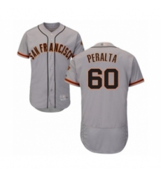 Men's San Francisco Giants #60 Wandy Peralta Grey Road Flex Base Authentic Collection Baseball Player Jersey Men's San Francisco Giants #60 Wandy Peralta Grey Road Flex Base Authentic Collection Baseball Player Jersey