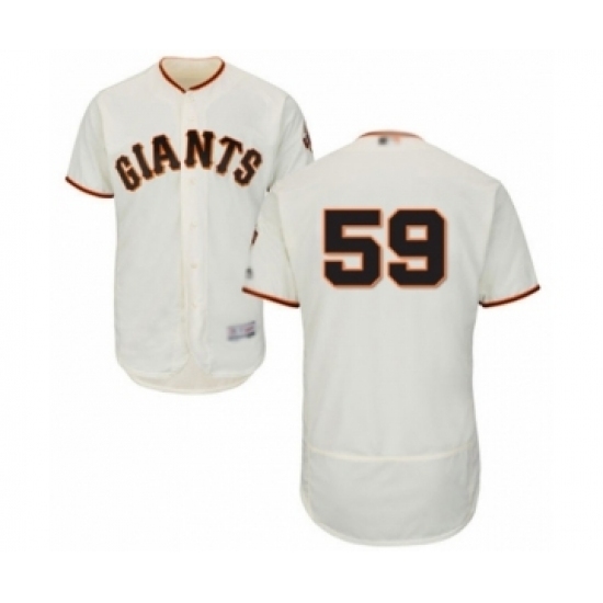 Men's San Francisco Giants #59 Andrew Suarez Cream Home Flex Base Authentic Collection Baseball Player Jersey Men's San Francisco Giants #59 Andrew Suarez Cream Home Flex Base Authentic Collection Baseball Player Jersey