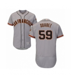 Men's San Francisco Giants #59 Andrew Suarez Grey Road Flex Base Authentic Collection Baseball Player Jersey Men's San Francisco Giants #59 Andrew Suarez Grey Road Flex Base Authentic Collection Baseball Player Jersey