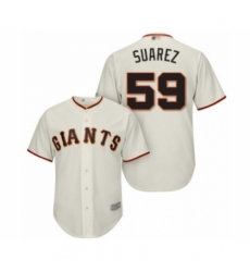 Youth San Francisco Giants #59 Andrew Suarez Authentic Cream Home Cool Base Baseball Player Jersey Youth San Francisco Giants #59 Andrew Suarez Authentic Cream Home Cool Base Baseball Player Jersey