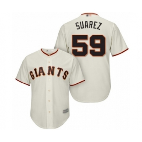 Youth San Francisco Giants #59 Andrew Suarez Authentic Cream Home Cool Base Baseball Player Jersey Youth San Francisco Giants #59 Andrew Suarez Authentic Cream Home Cool Base Baseball Player Jersey