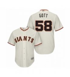 Youth San Francisco Giants #58 Trevor Gott Authentic Cream Home Cool Base Baseball Player Jersey Youth San Francisco Giants #58 Trevor Gott Authentic Cream Home Cool Base Baseball Player Jersey