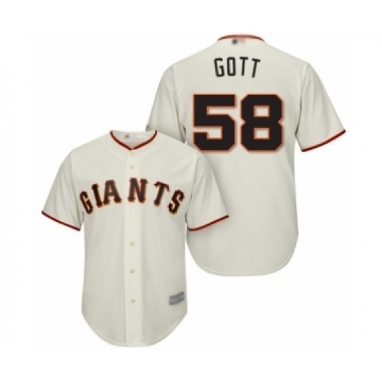 Youth San Francisco Giants #58 Trevor Gott Authentic Cream Home Cool Base Baseball Player Jersey Youth San Francisco Giants #58 Trevor Gott Authentic Cream Home Cool Base Baseball Player Jersey