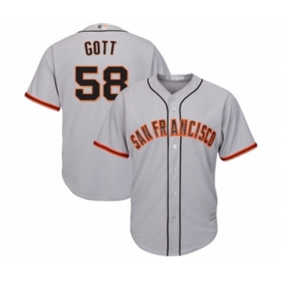 Youth San Francisco Giants #58 Trevor Gott Authentic Grey Road Cool Base Baseball Player Jersey Youth San Francisco Giants #58 Trevor Gott Authentic Grey Road Cool Base Baseball Player Jersey