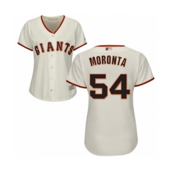 Women's San Francisco Giants #54 Reyes Moronta Authentic Cream Home Cool Base Baseball Player Jersey Women's San Francisco Giants #54 Reyes Moronta Authentic Cream Home Cool Base Baseball Player Jersey