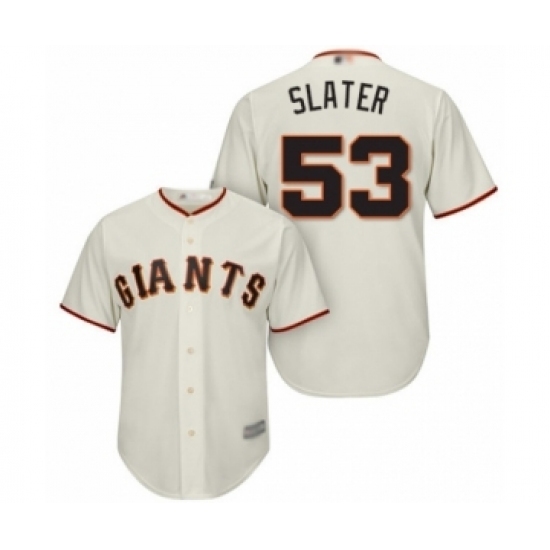 Youth San Francisco Giants #53 Austin Slater Authentic Cream Home Cool Base Baseball Player Jersey Youth San Francisco Giants #53 Austin Slater Authentic Cream Home Cool Base Baseball Player Jersey
