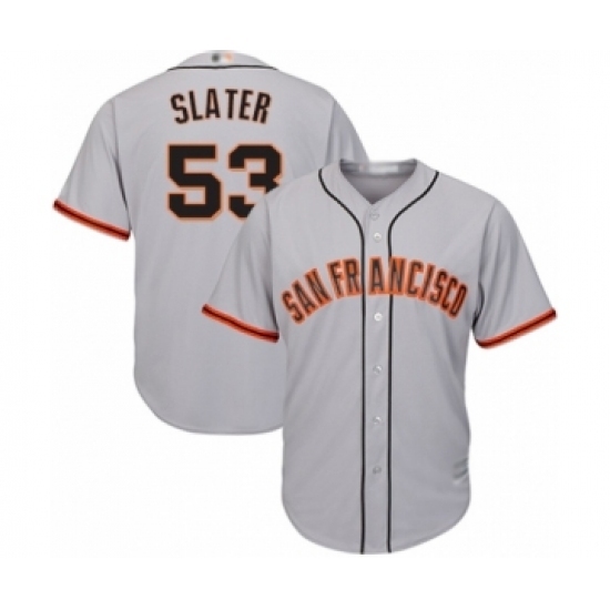 Youth San Francisco Giants #53 Austin Slater Authentic Grey Road Cool Base Baseball Player Jersey Youth San Francisco Giants #53 Austin Slater Authentic Grey Road Cool Base Baseball Player Jersey
