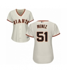 Women's San Francisco Giants #51 Conner Menez Authentic Cream Home Cool Base Baseball Player Jersey Women's San Francisco Giants #51 Conner Menez Authentic Cream Home Cool Base Baseball Player Jersey