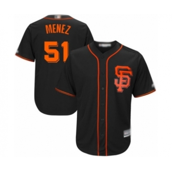 Youth San Francisco Giants #51 Conner Menez Authentic Black Alternate Cool Base Baseball Player Jersey Youth San Francisco Giants #51 Conner Menez Authentic Black Alternate Cool Base Baseball Player Jersey