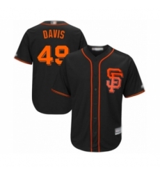 Youth San Francisco Giants #49 Jaylin Davis Authentic Black Alternate Cool Base Baseball Player Jersey Youth San Francisco Giants #49 Jaylin Davis Authentic Black Alternate Cool Base Baseball Player Jersey