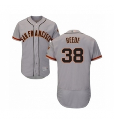 Men's San Francisco Giants #38 Tyler Beede Grey Road Flex Base Authentic Collection Baseball Player Jersey