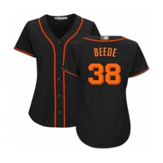 Women's San Francisco Giants #58 Tyler Beede Authentic Black Alternate Cool Base Baseball Player Jersey Women's San Francisco Giants #58 Tyler Beede Authentic Black Alternate Cool Base Baseball Player Jersey