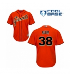 Youth San Francisco Giants #38 Tyler Beede Authentic Orange Alternate Cool Base Baseball Player Jersey