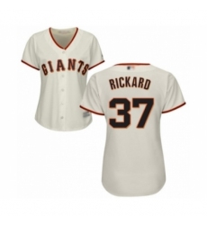 Women's San Francisco Giants #37 Joey Rickard Authentic Cream Home Cool Base Baseball Player Jersey Women's San Francisco Giants #37 Joey Rickard Authentic Cream Home Cool Base Baseball Player Jersey