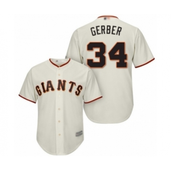 Youth San Francisco Giants #34 Mike Gerber Authentic Cream Home Cool Base Baseball Player Jersey Youth San Francisco Giants #34 Mike Gerber Authentic Cream Home Cool Base Baseball Player Jersey