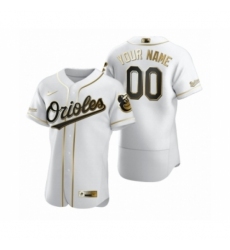 Men's Baltimore Orioles Custom Nike White Authentic Golden Edition Jersey