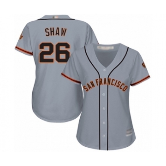Women's San Francisco Giants #26 Chris Shaw Authentic Grey Road Cool Base Baseball Player Jersey Women's San Francisco Giants #26 Chris Shaw Authentic Grey Road Cool Base Baseball Player Jersey