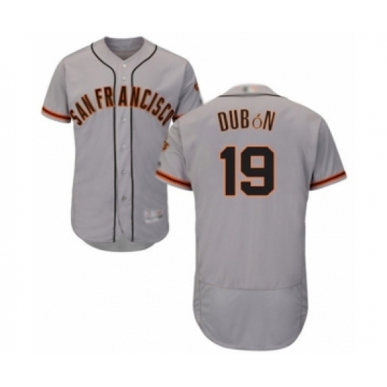 Men's San Francisco Giants #19 Mauricio Dubon Grey Road Flex Base Authentic Collection Baseball Player Jersey Men's San Francisco Giants #19 Mauricio Dubon Grey Road Flex Base Authentic Collection Baseball Player Jersey