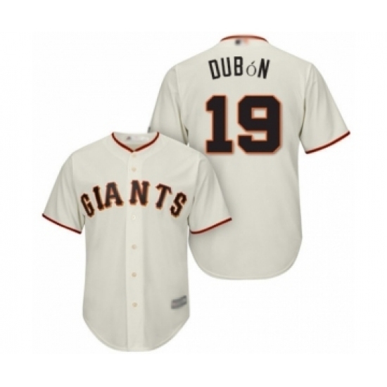Youth San Francisco Giants #19 Mauricio Dubon Authentic Cream Home Cool Base Baseball Player Jersey Youth San Francisco Giants #19 Mauricio Dubon Authentic Cream Home Cool Base Baseball Player Jersey