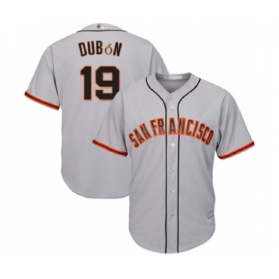 Youth San Francisco Giants #19 Mauricio Dubon Authentic Grey Road Cool Base Baseball Player Jersey Youth San Francisco Giants #19 Mauricio Dubon Authentic Grey Road Cool Base Baseball Player Jersey