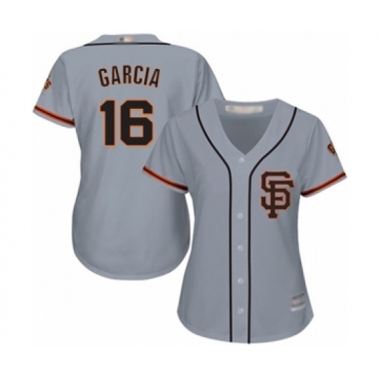 Women's San Francisco Giants #16 Aramis Garcia Authentic Grey Road 2 Cool Base Baseball Player Jersey Women's San Francisco Giants #16 Aramis Garcia Authentic Grey Road 2 Cool Base Baseball Player Jersey