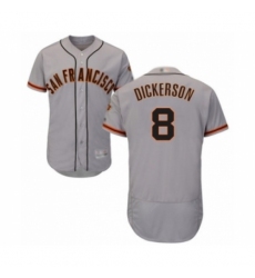 Men's San Francisco Giants #8 Alex Dickerson Grey Road Flex Base Authentic Collection Baseball Player Jersey Men's San Francisco Giants #8 Alex Dickerson Grey Road Flex Base Authentic Collection Baseball Player Jersey