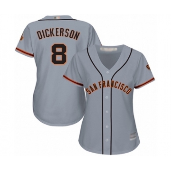 Women's San Francisco Giants #8 Alex Dickerson Authentic Grey Road Cool Base Baseball Player Jersey Women's San Francisco Giants #8 Alex Dickerson Authentic Grey Road Cool Base Baseball Player Jersey