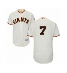 Men's San Francisco Giants #7 Donovan Solano Cream Home Flex Base Authentic Collection Baseball Player Jersey