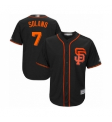 Youth San Francisco Giants #7 Donovan Solano Authentic Black Alternate Cool Base Baseball Player Jersey