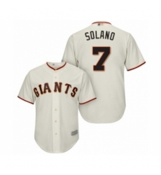 Youth San Francisco Giants #7 Donovan Solano Authentic Cream Home Cool Base Baseball Player Jersey